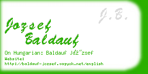 jozsef baldauf business card